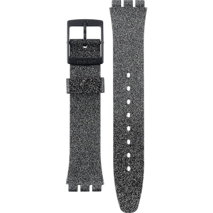 Swatch Plastic - Originals Medium (34mm) /Access/Solar/Musicall/Stop - G/SK/SL/SR/SS/SO28 ASO28B105 SO28B105 Magi Blacksparkle Horlogeband
