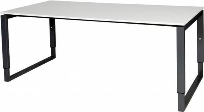 Verstelbaar Bureau - Plus 180x90 grijs - zwart frame
