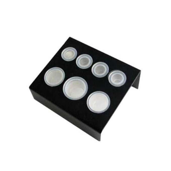 Professionele 7-Gats Roestvrij Staal Tattoo Inktbeker Houder Pigment Houder Stand zwart