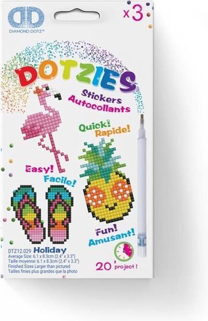 DTZ12.029 Diamond Dotz® - Dotzies 3 STICKERS Multi Pack HOLIDAY