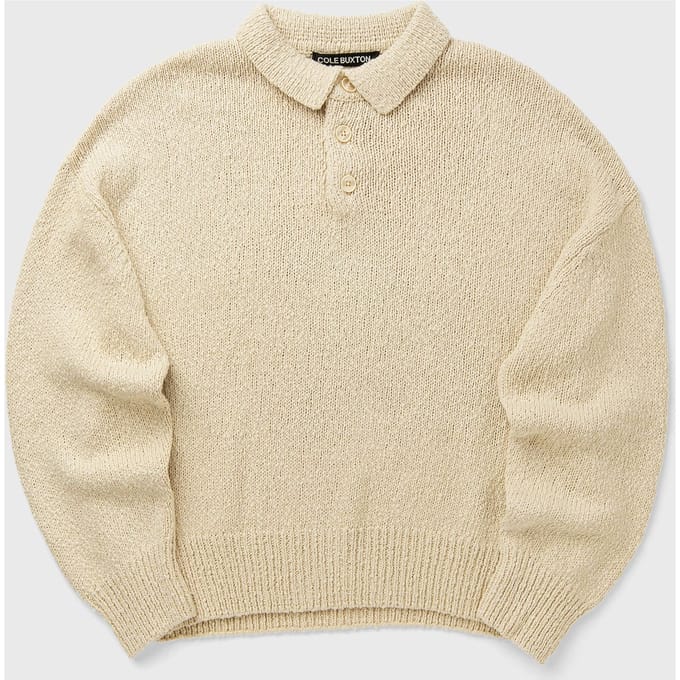 BEACH KNIT POLO SWEATER