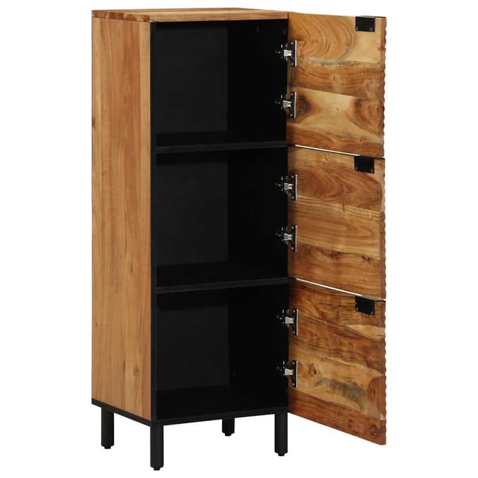vidaXL - Highboard - met - plank - Bruin - 40 x 33 x 110 cm - Massief - Mango - Hout