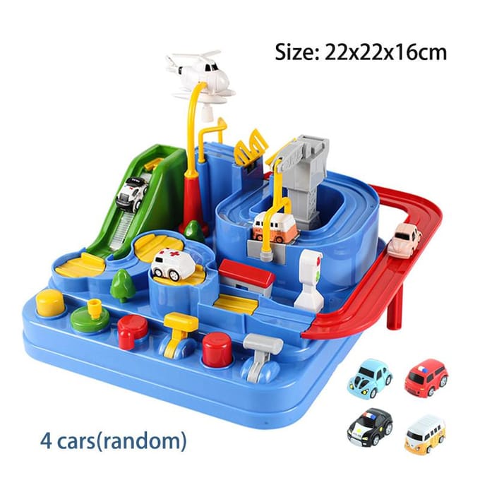Ensembles de Voies Ferrées pour Voitures Modèle de Rail de Course Jouets Éducatifs Jeu d'Aventure pour Enfants Animaux Mécaniques Interactifs Jouet Fusée Spatiale