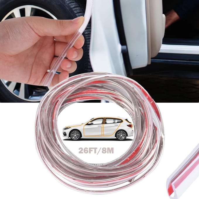 Dailygoods- Autodeurrandbescherming Transparant - U-Rubberen Afdichting - Deurbumperrand - Autodeurafdichting - Duurzaam - Schokbestendig - Deurrubber