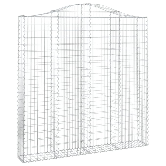 vidaXL - Schanskorf - gewelfd - 200x30x200/220 - cm - gegalvaniseerd - ijzer
