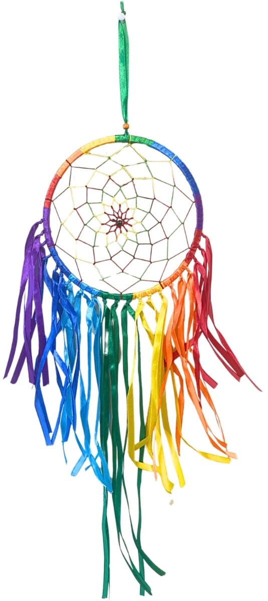 Dromenvanger Rainbow met slierten - 17cm - Regenboog