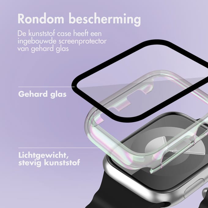 Hoesje Full Cover - Geschikt voor Apple Watch 1 / 2 / 3 - 38 mm - Screen protector - Case/Cover - Transparant