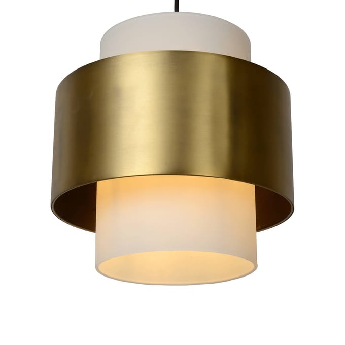 Lucide FIRMIN - Hanglamp - Ø 30 cm - 1xE27 - Mat Goud / Messing