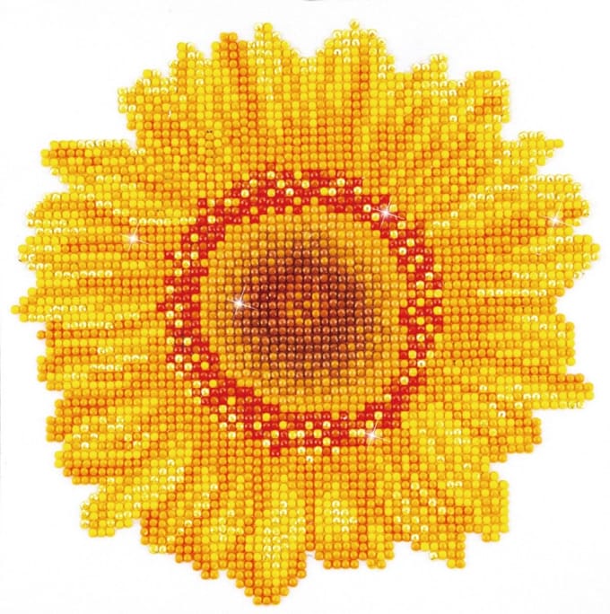 DIAMOND DOTZ Zonnebloem - Diamond Painting - 3.257 Dotz - 20x20 cm
