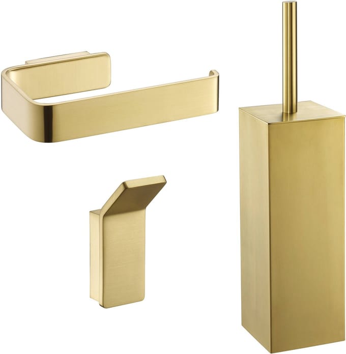 Ben Torgetto 3-delige toiletset geborsteld messing
