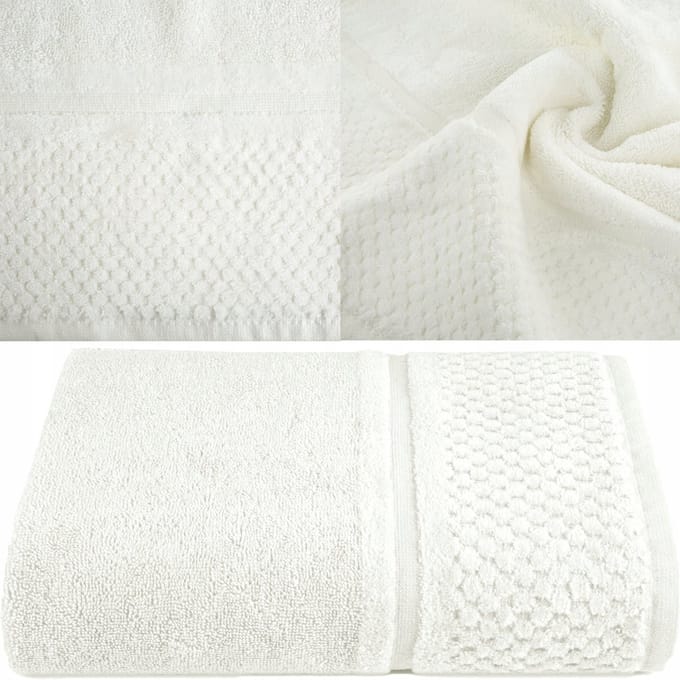 Crème katoenen handdoek 30x50 cm - zacht en absorberend