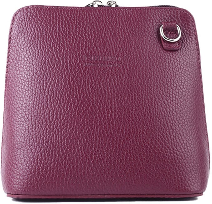 Giuliano lederen schoudertas Allison - Bordeaux - Dames - Made in Italy