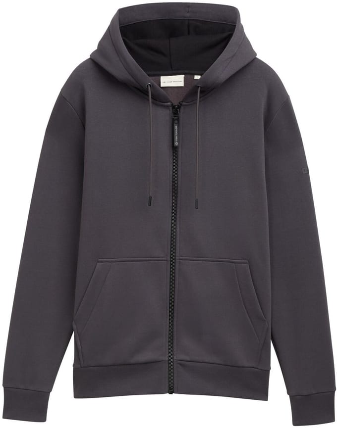 Tom Tailor - Basic hoodie-sweatjack - Maat M - Tarmac Grey