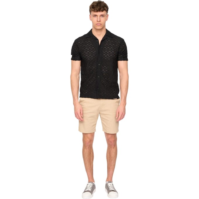 Duck and Cover Everett effen chino-short voor heren (Steen)
