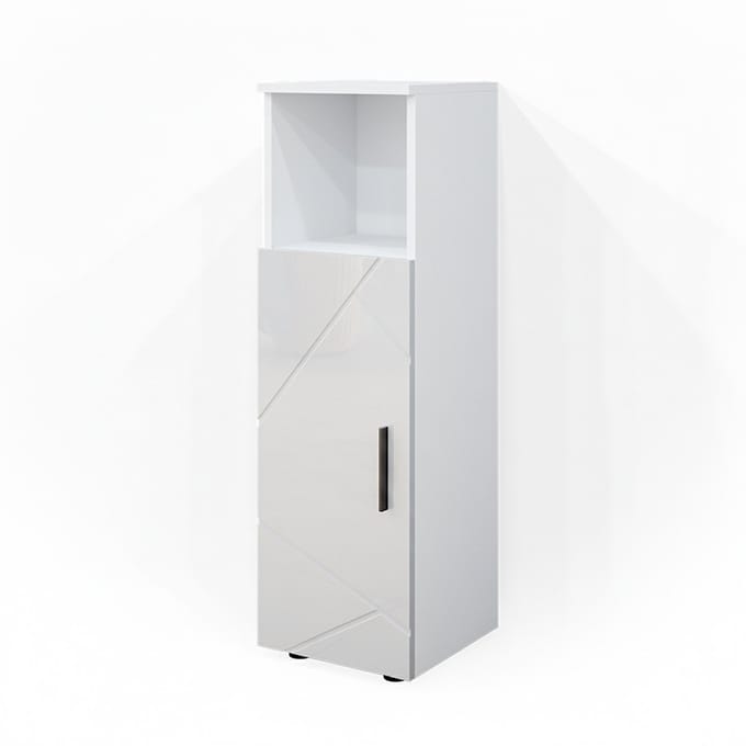 Vicco Irma Halfhoge kast – 30 x 95 cm Wit Hoogglans