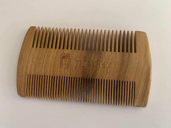 Houten Dubbele Kam voor Baard en Haar - Antistatisch Sandelhout