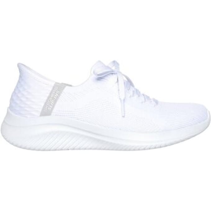 Skechers Ultra Flex 3.0 - Brilliant Textiel Dames Witte Sneakers