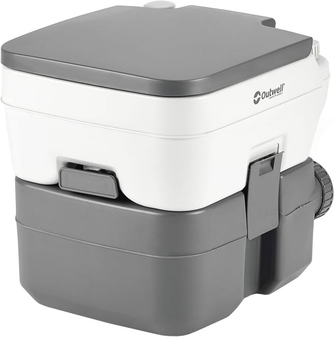 Draagbaar 20L Campingtoilet - Grijs/Zwart