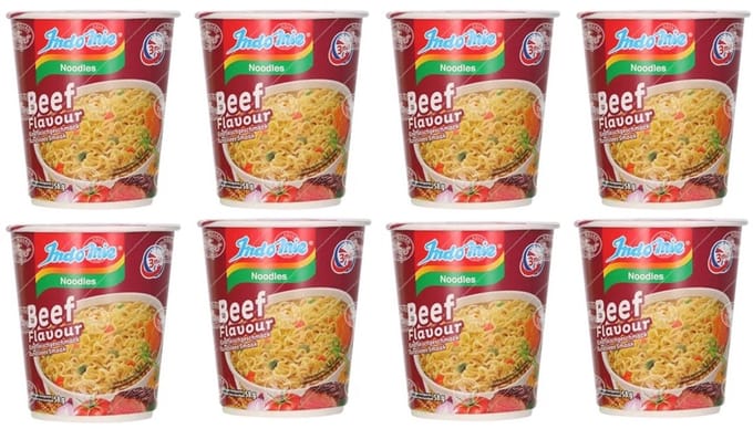 Indomie Instant Noedels Rund Cup - 8 x 60gr - Voordeelverpakking