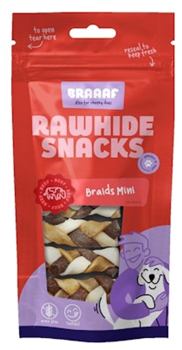 Braaaf Twister Braid - Mini - 5 x 6cm - 3 stuks
