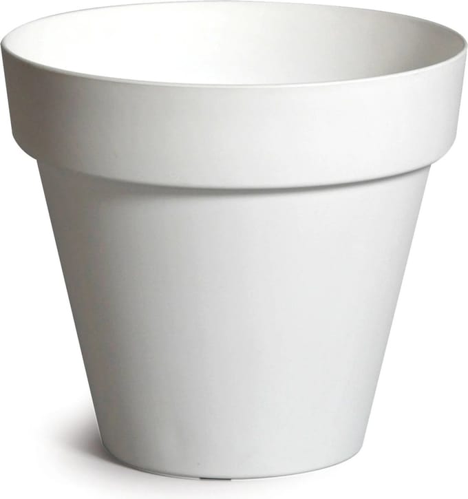 Mega Collections Plantenpot - kunststof - wit - binnen/buiten - D29xH28 cm - bloempot