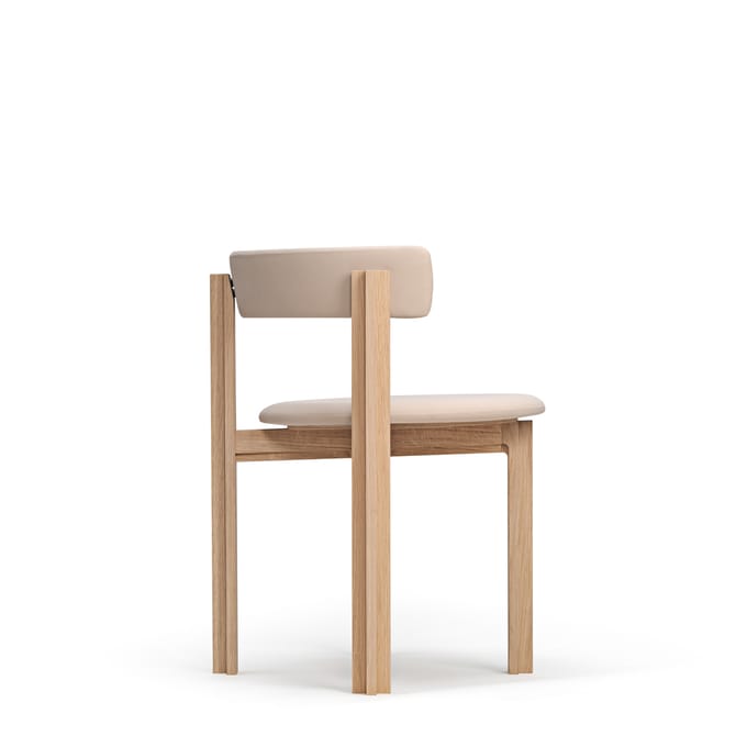 Karakter Principal Stoel - gelakt eiken naturel/nubuck gebroken wit