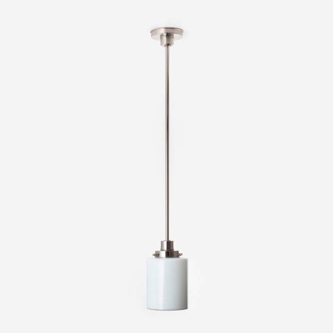 Hanglamp Strakke Cilinder 20's Matnikkel - Art Deco Trade