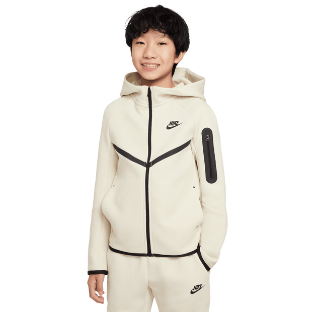 Nike Tech Fleece Hoodies Kinder - Beige - Maat 122 - 128 CM - Poly Fleece