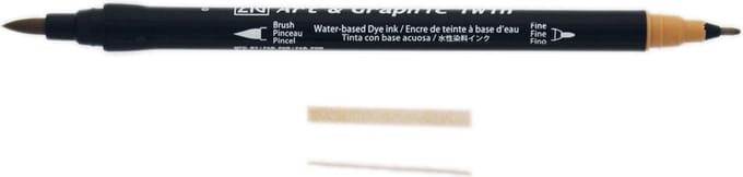 ZIG Art & Graphic Twin Tip brush marker - Oatmeal