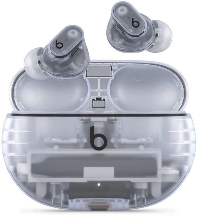 Beats Studio Buds Plus In Ear oordopjes Bluetooth Stereo Transparant Noise Cancelling, Ruisonderdrukking (microfoon) Oplaadbox, Bestand tegen zweet,