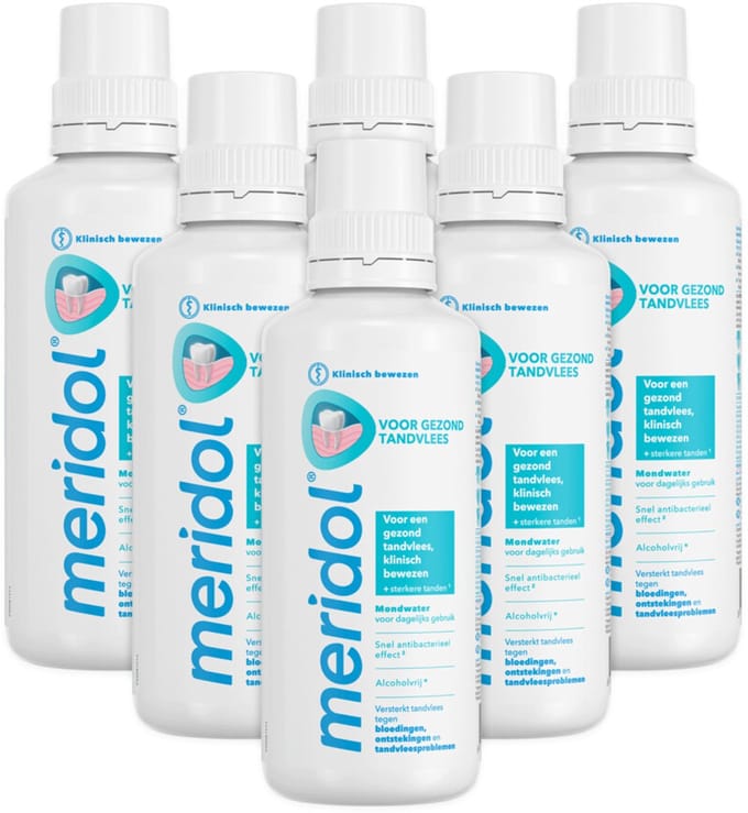6x Meridol Tandvlees Mondspoeling 400 ml
