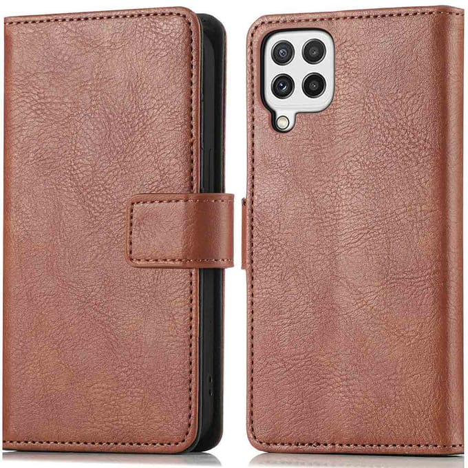 imoshion Hoesje - Geschikt voor Samsung Galaxy A22 (4G) - Luxe Bookcase - Bruin