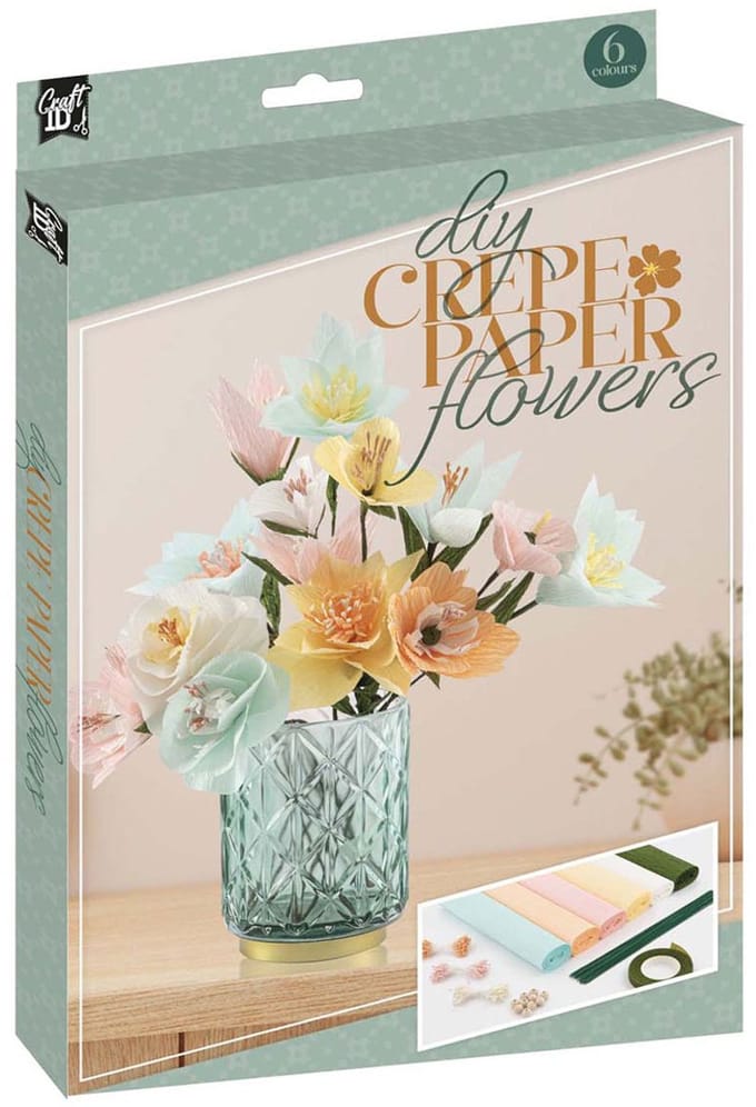 Creative Craft Group Crepe paper Flowers Set 6 sheets. 20*25cm.