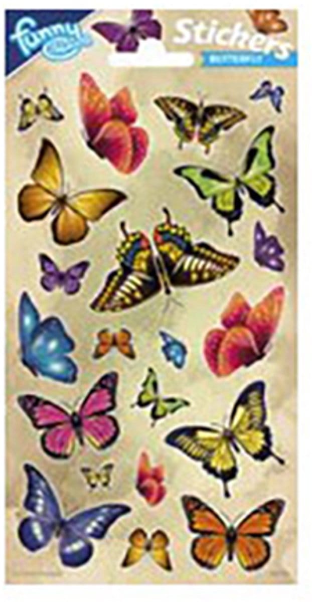 Totum Sticker sheet Glitter - Butterflies
