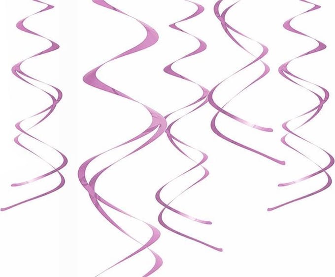 PartyDeco - Swirl deco Pink