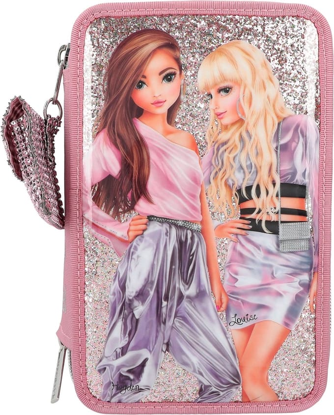 Depesche - TOPModel 3-vaks etui met glitter - GLITTER QUEEN