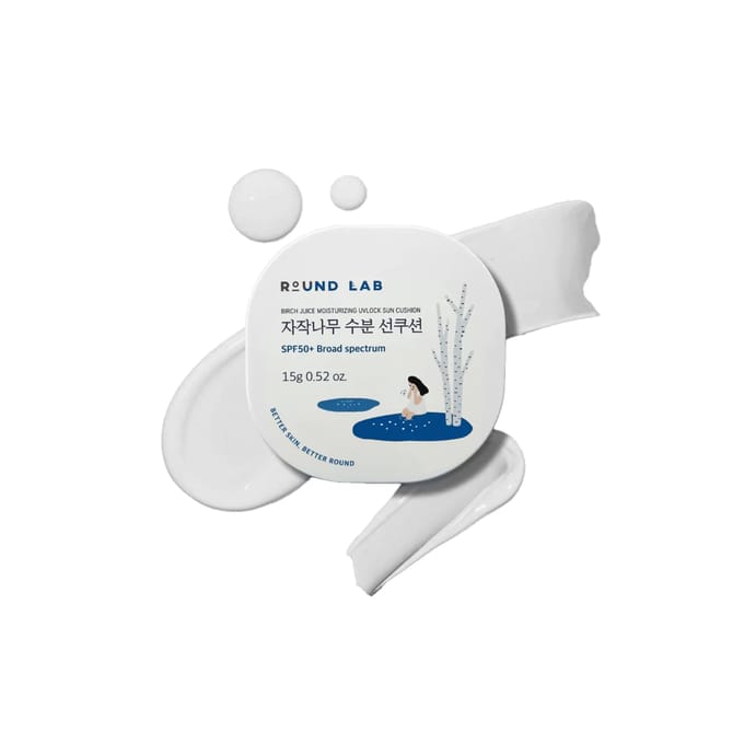 Round Lab, Birch Juice Hydraterend UVlock Sun Cushion, SPF 50+, 15g (0,52 oz) gray