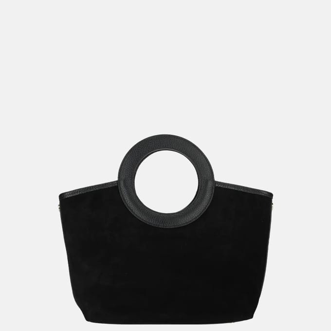 Charm London handtas suede zwart