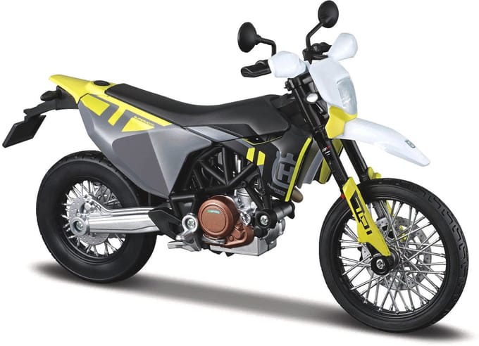 Maisto Husqvarna Husky 701 - Modelauto - Schaal 1:18 - Zwart/Wit/Geel