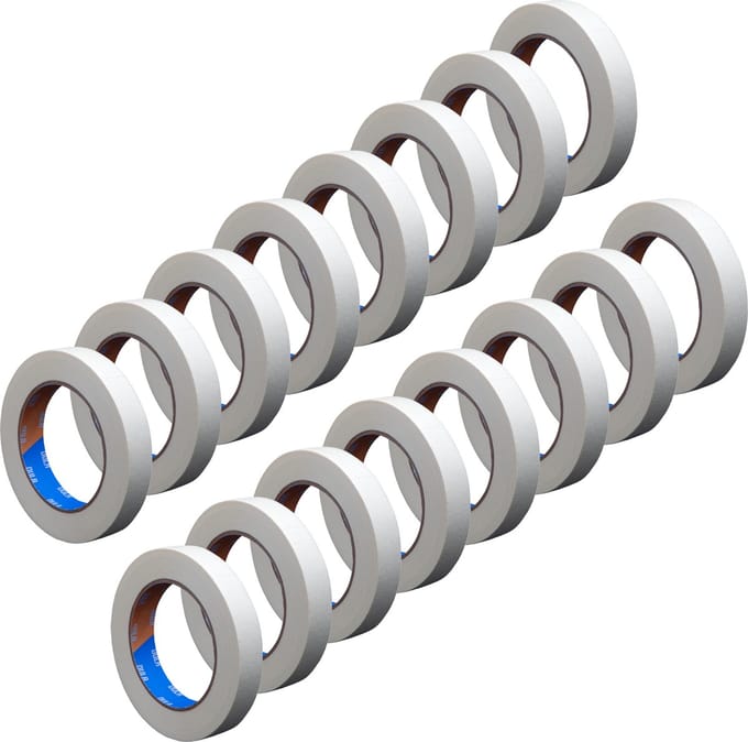 DULA Schilderstape - 16 rollen - 19mm x 50m - Afplaktape - Masking tape