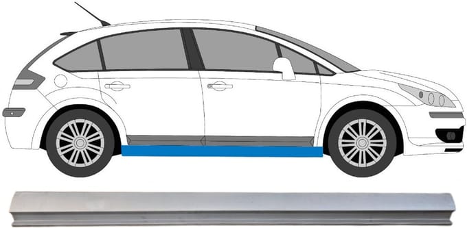 Reparatie dorpel onderste deel voor Citroen C4 2004-2011 / Rechts