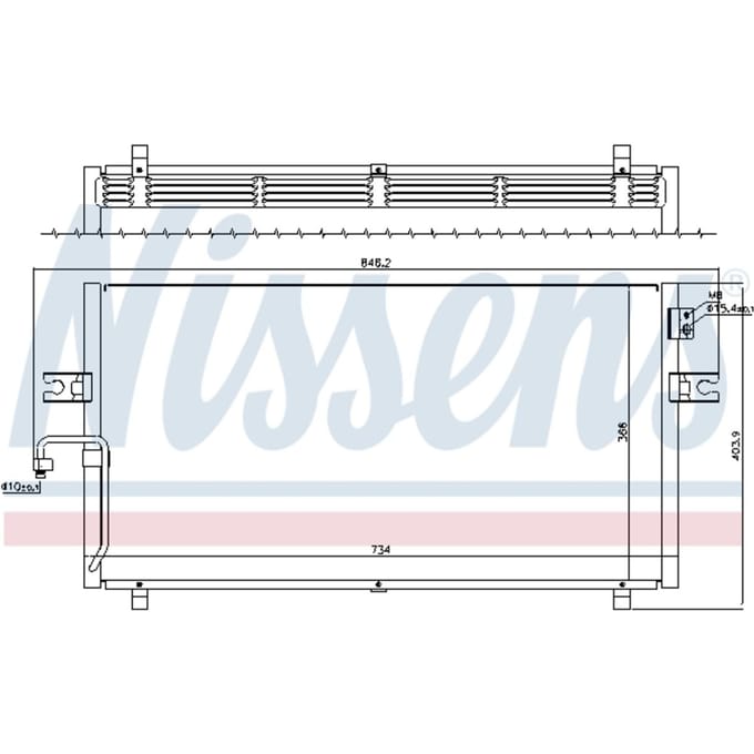 Condensator, airconditioning NISSENS 94499