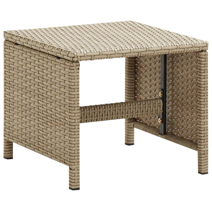 vidaXL - Tuinkrukken - 2 - st - met - kussens - poly - rattan - beige