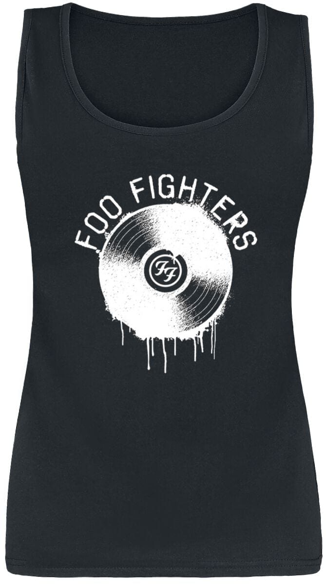Foo Fighters Top - Record - S tot XXL - voor Vrouwen - zwart