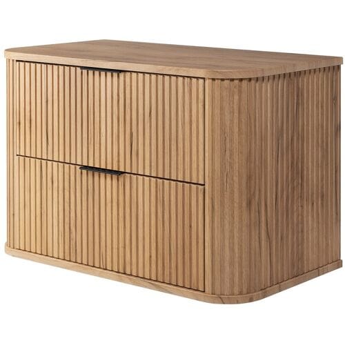 Badkamerkast, Craft Eik met zwarte handgreep, 80,4 x 51,7 x 41,5 cm