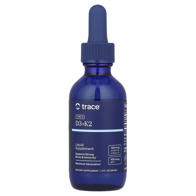 Trace, ionische D3 + K2, 2 fl oz (59 ml)