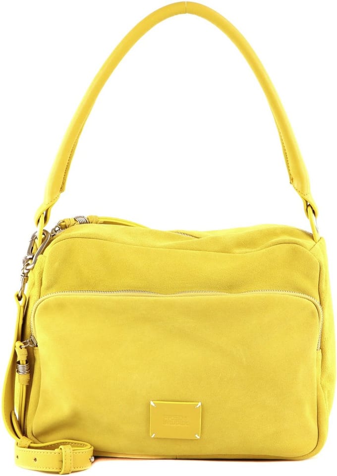 FREDsBRUDER Leren Schoudertas Lucin Box Shoulderbag Lemon Geel