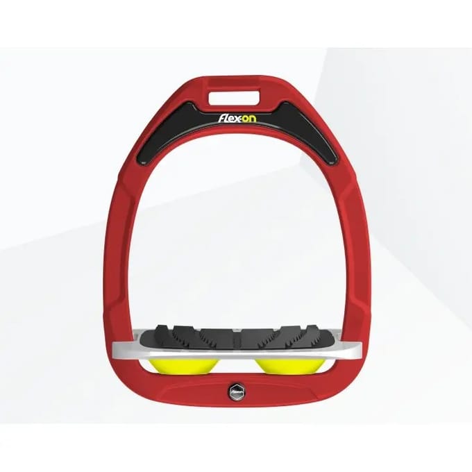 Verstelbare stijgbeugels Grip Rood/Grijs/Geel Flex-On Green Composite