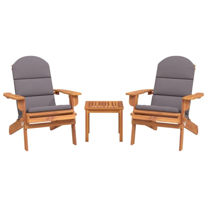 vidaXL - 3-delige - Loungeset - Adirondack - massief - acaciahout