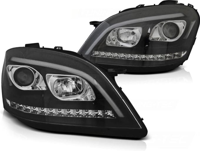 Koplampen met parkeerlicht MERCEDES W164 ML M-KLASSE 05-07 - ZWART